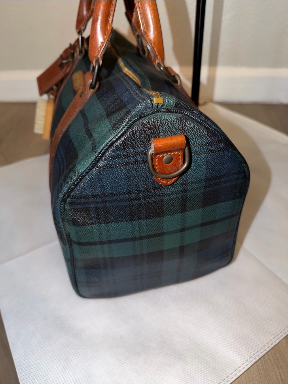 Vintage Polo Ralph Lauren Blackwatch Plaid Boston Bag - Picture 5 of 16